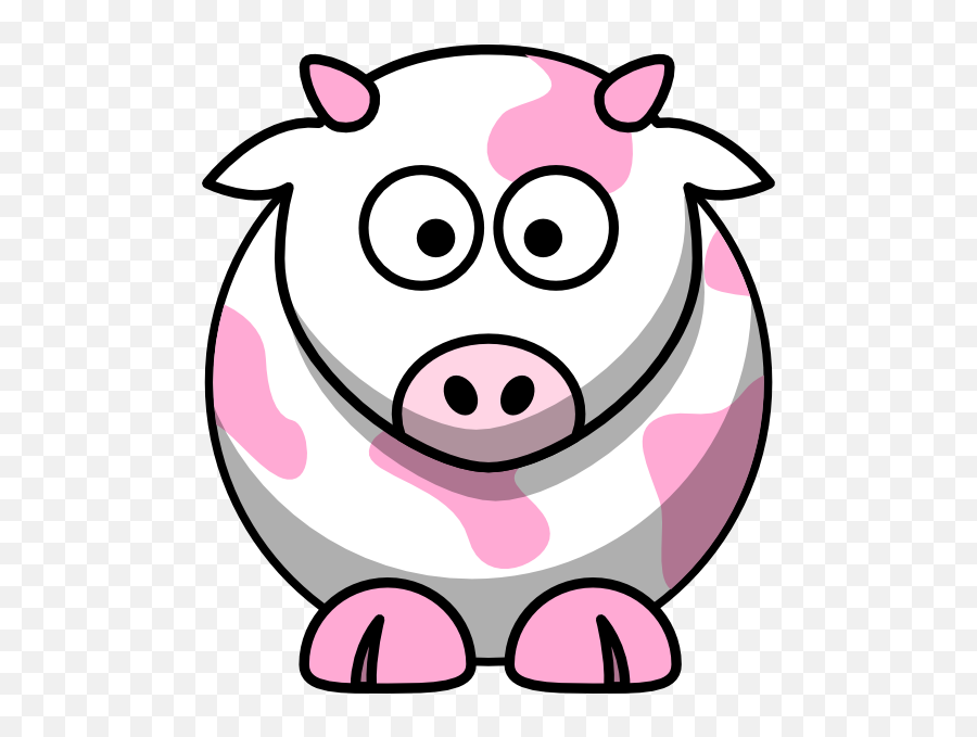 Light Pink Cow Clip Art - Pink Cow Clip Art Emoji,Cow Face Clipart