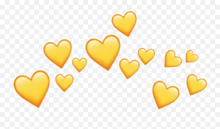 Download Hearts Sticker - Yellow Heart Emoji Crown Png Image Yellow Heart Crown Png,Transparent Heart Emoji