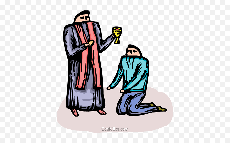 Priest Giving Communion To A Emoji,Priest Clipart