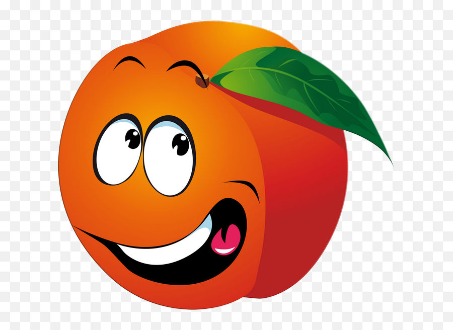 Fruit Clipart Emoji - Fruits With Face Clipart,Faces Clipart