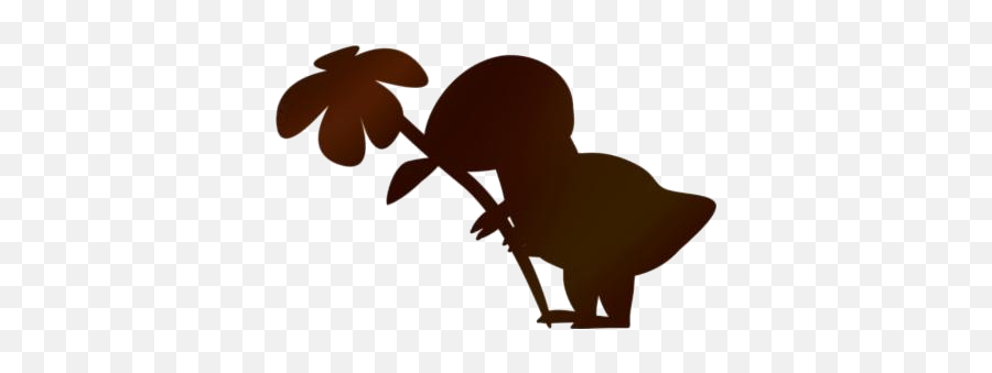 Tyrannosaurus Rex With A Flower Png Clipart Pngimagespics - Silhouette Emoji,Tyrannosaurus Rex Clipart
