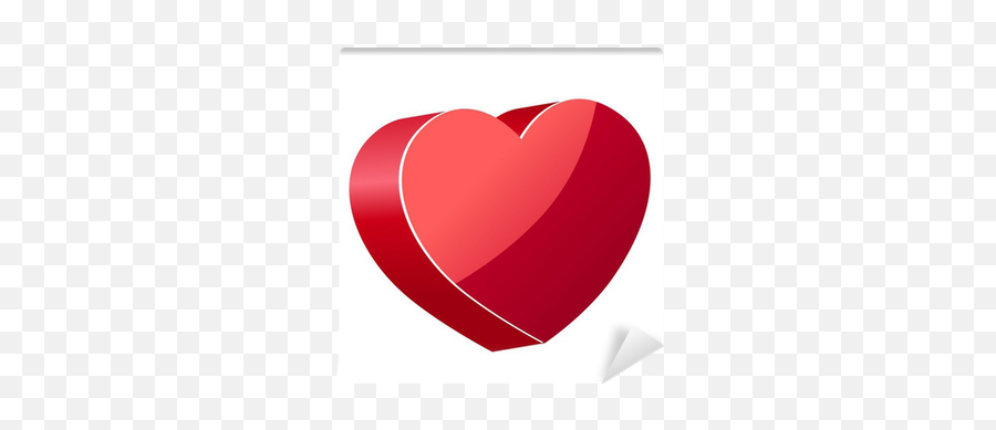 Vector 3d Heart Wall Mural Pixers - 3d Heart Emoji,3d Heart Png