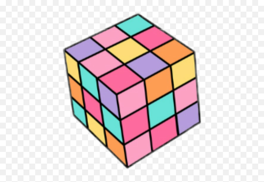 90s Pastel Rubikscube Sticker By S Walker - Rubik Cube Vector Emoji,90s Clipart