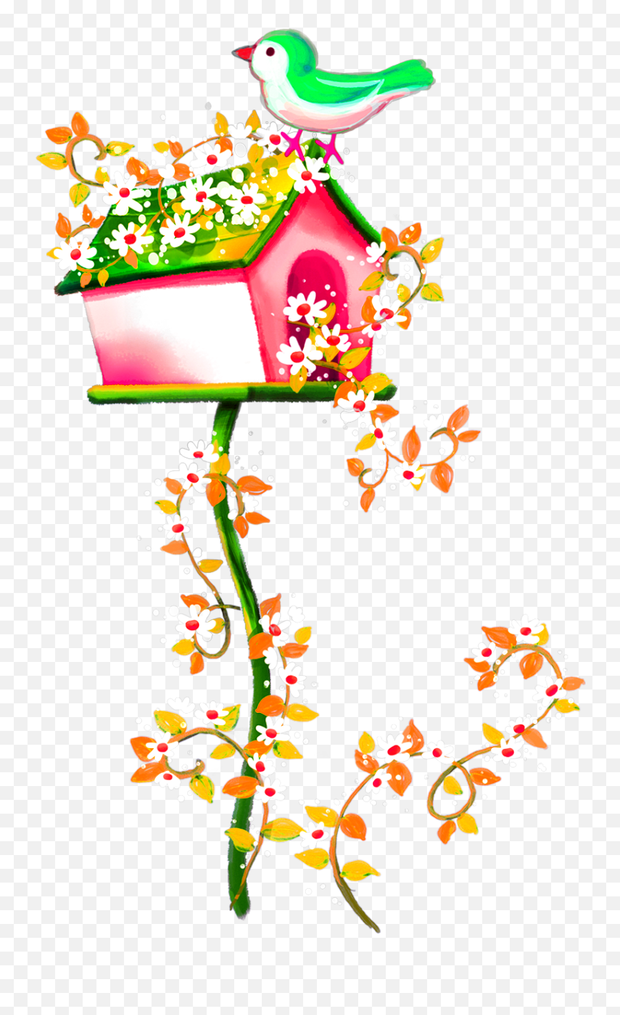 Ftestickers Scbirdhouse Birdhouse - Bird On Vine Flower Clipart Emoji,Birdhouse Clipart