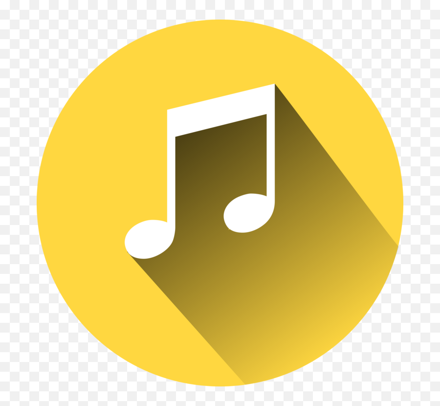 Flat Cycles Icon Long Shadow - Music Round Icon Png Emoji,Music Notes Logo