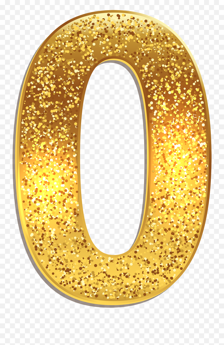 Download Number Zero Gold Shining Png Clip Art Image - Number 0 Gold Glitter Emoji,Gold Png