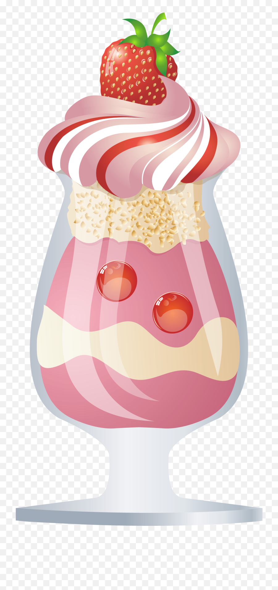 Ice Cream Sundae Transparent Clip Art 1 - Dibujos De Postres En Vaso Emoji,Ice Clipart