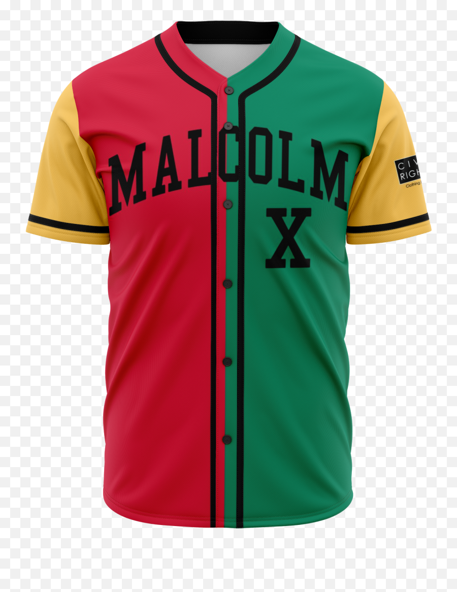 Malcolm X Color Block - Baseball Jersey Emoji,Malcolm X Png