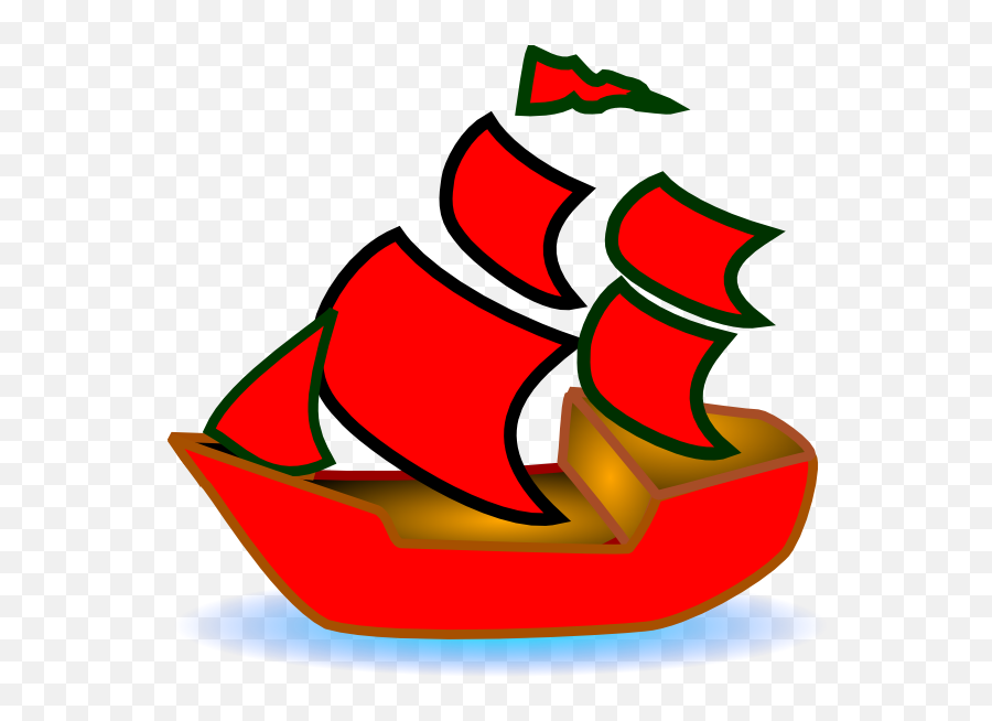 Mayflower Clipart Speed Boat Mayflower - Clip Art Red Boat Emoji,Boat Clipart