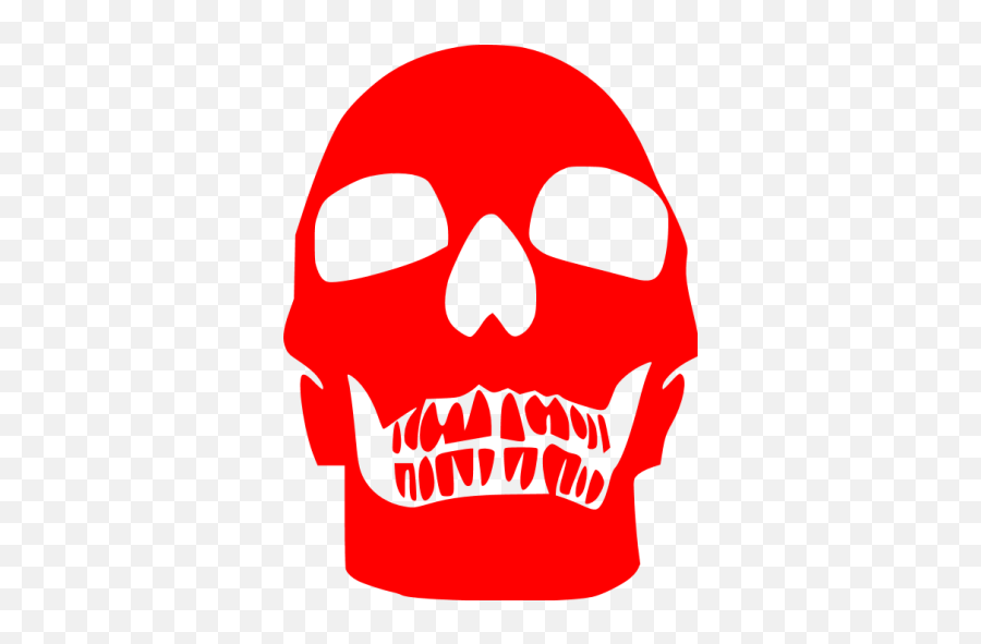 Red Skull 75 Icon - Icon Red Skull Transparent Emoji,Red Skull Png