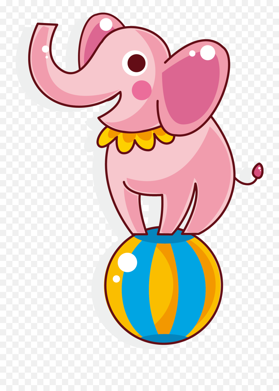 Circus Elephant Clipart - Png Download Full Size Clipart Easy Circus Elephant Drawings Emoji,Elephant Clipart Png