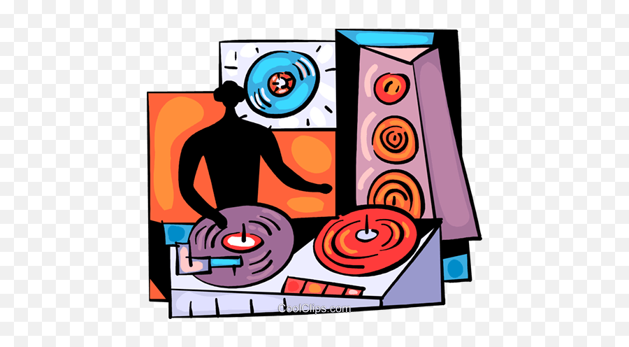 Vector Clip Art Illustration - Art Emoji,Records Clipart