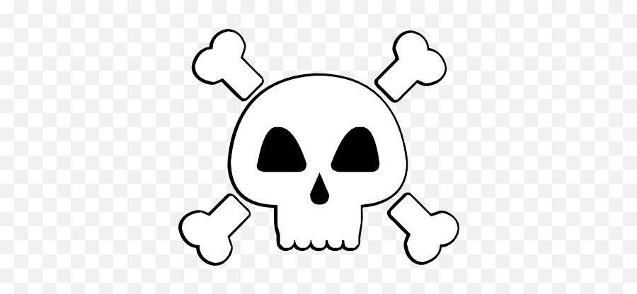 Skull And Cross Bones And A Pink One Svg Skull Template Emoji,Skull Crossbones Png