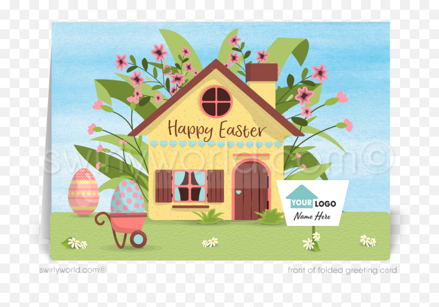 Cute Realtor Happy Spring Easter Greeting Cards For Clients Emoji,Realtor Logo For Business Cards