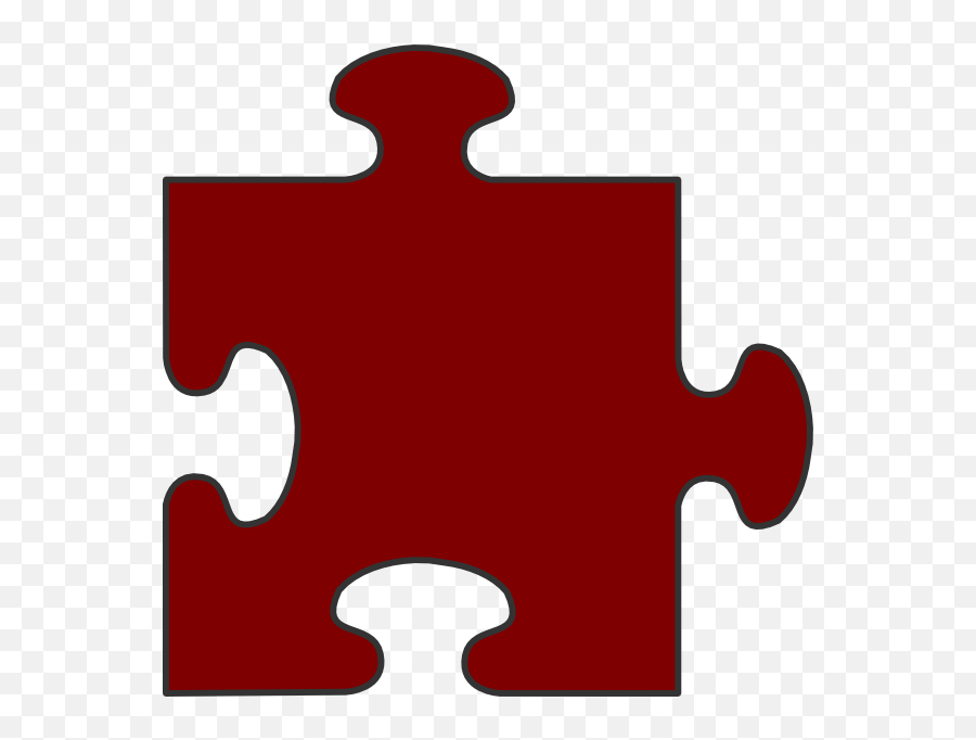 Maroon Cliparts Border - One Piece Of Puzzle Clipart Full Maroon Puzzle Piece Emoji,Puzzle Clipart