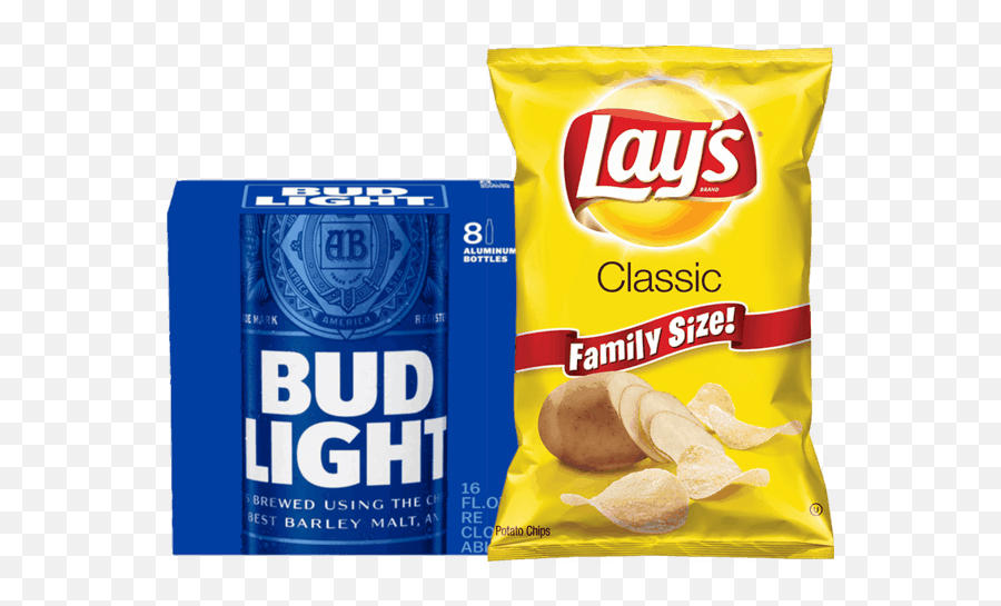 400 For Bud Light Or Budweiser And Layu0027s Potato Chips Emoji,Lays Chips Logo