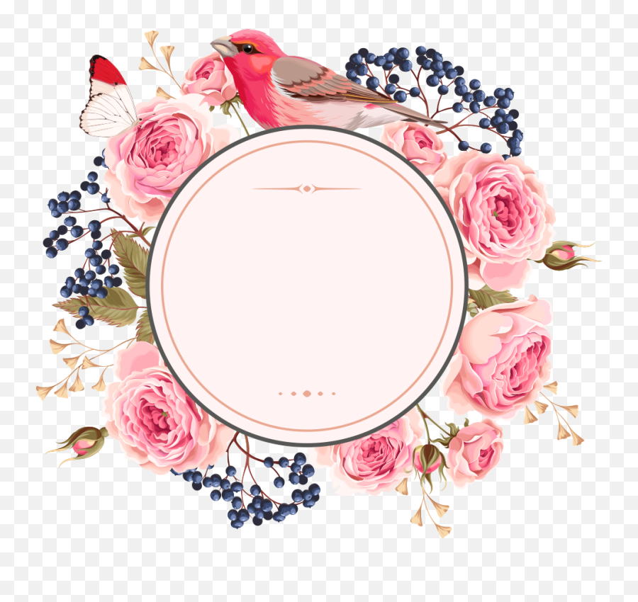 Wedding Invitation Flower Euclidean - Flower Circle Background Design Emoji,Flores Png