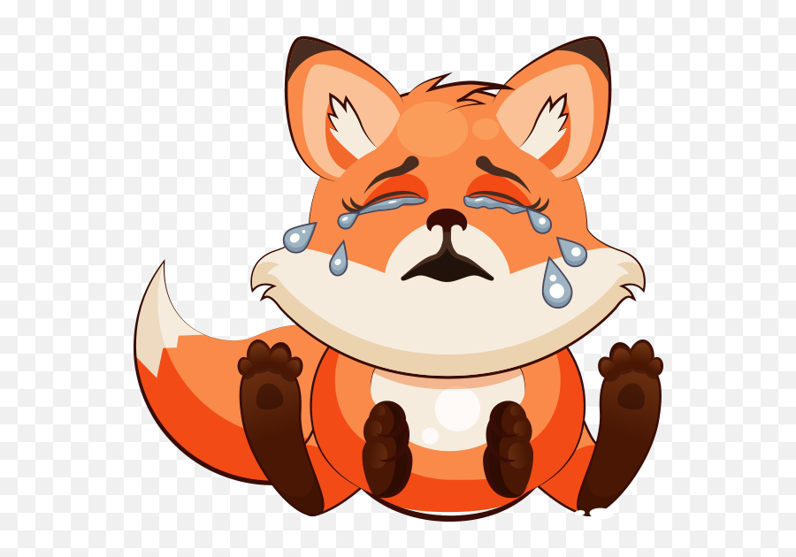 Fox Emoji Custom - 618x618 Png Clipart Download,Sad Emoji Transparent Background