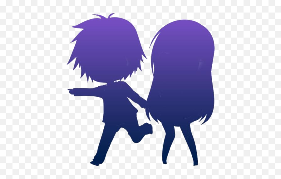 Cute Anime Chibi Couple Png With Transparent Background Emoji,Transparent Chibi