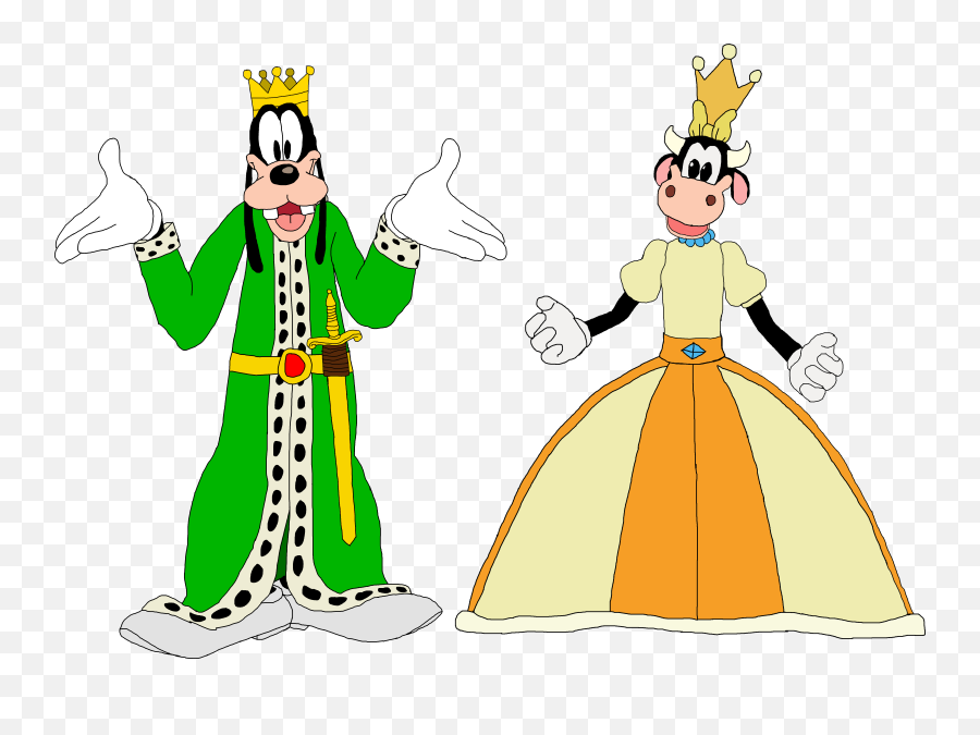 Disney Images King Goofy And Queen Clarabelle Cow - Goofy Emoji,Goofy Transparent