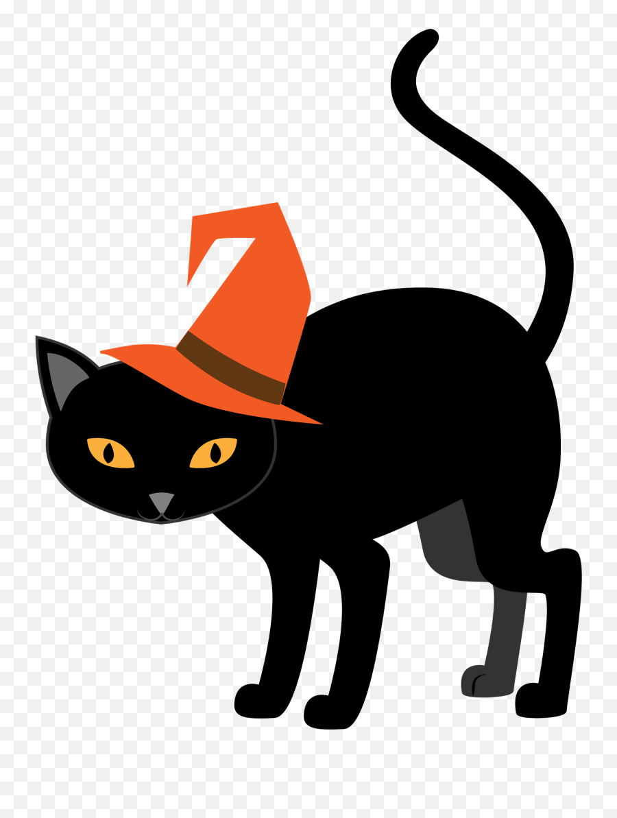 Halloween Cat Clipart - Halloween Cat Clipart Transparent Emoji,Cat Clipart