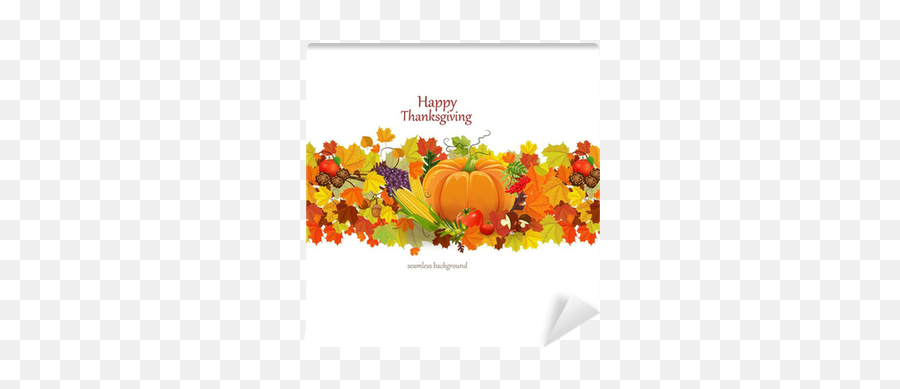 Happy Thanksgiving Day Celebration Flyer Seamless Border Wallpaper U2022 Pixers - We Live To Change Watercolor Paintings Watercolor Gourds Acorns Pumpkins And Indian Corn Emoji,Thanksgiving Border Png