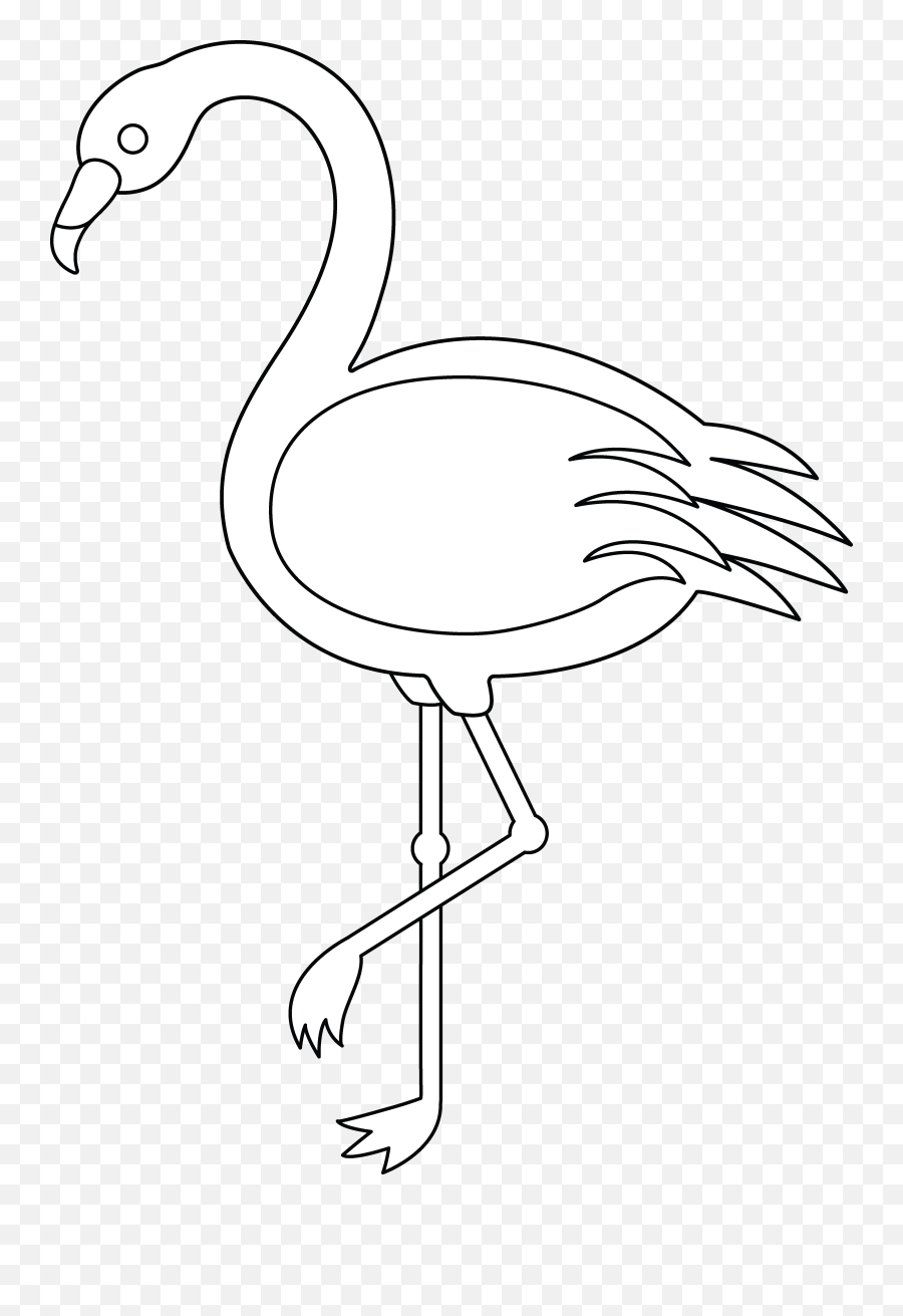 Flamingo Clipart - Flamingo Clipart Black And White Emoji,Flamingo Clipart