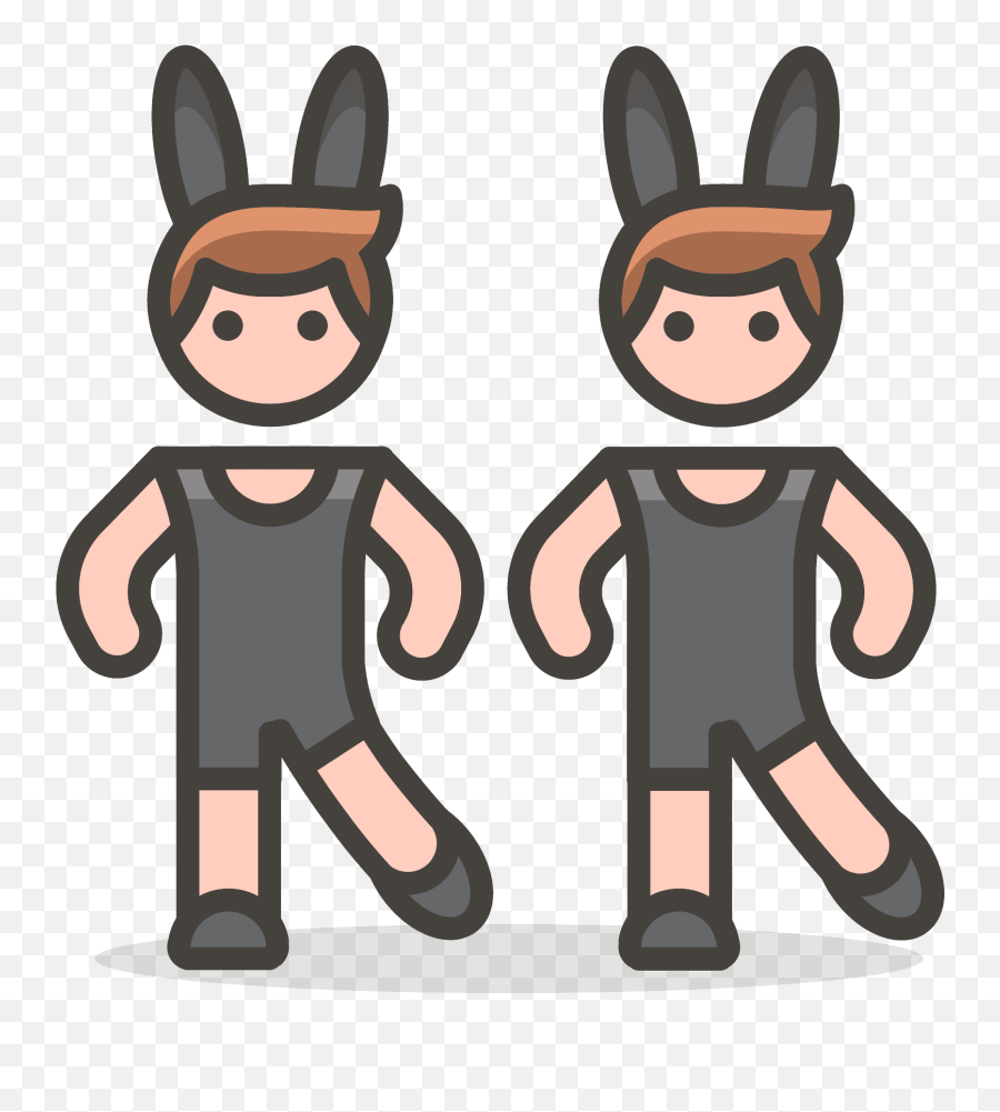 Men With Bunny Ears Emoji Clipart - Man In Bunny Ears Cartoon,Bunny Ears Clipart