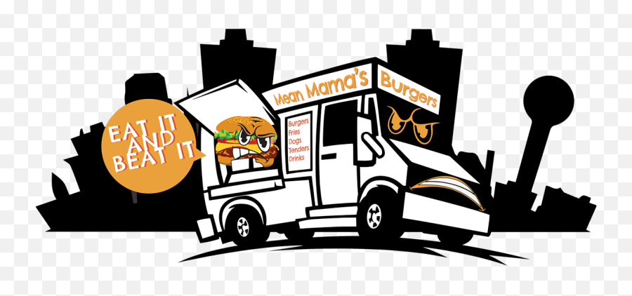 93 Burger Food Truck Clip Art - Food Truck Illustration Food Truck Emoji,Food Truck Png
