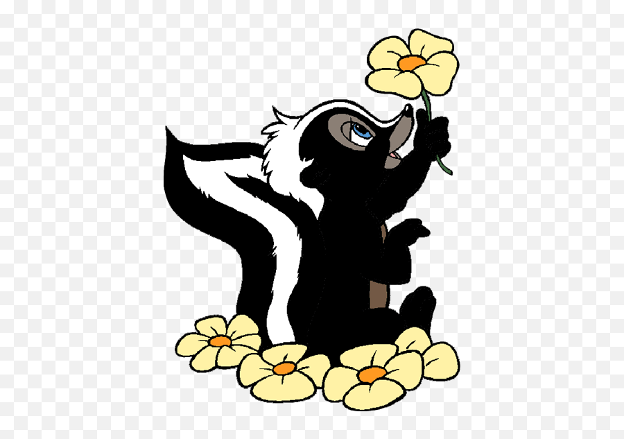 Bambiu0027s Flower Clip Art Disney Clip Art Galore - Bambi Flower Coloring Page Emoji,Skunks Clipart