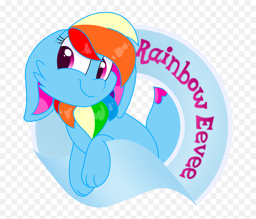 Rainbow Eevee Png Transparent Png - Fictional Character Emoji,Eevee Transparent