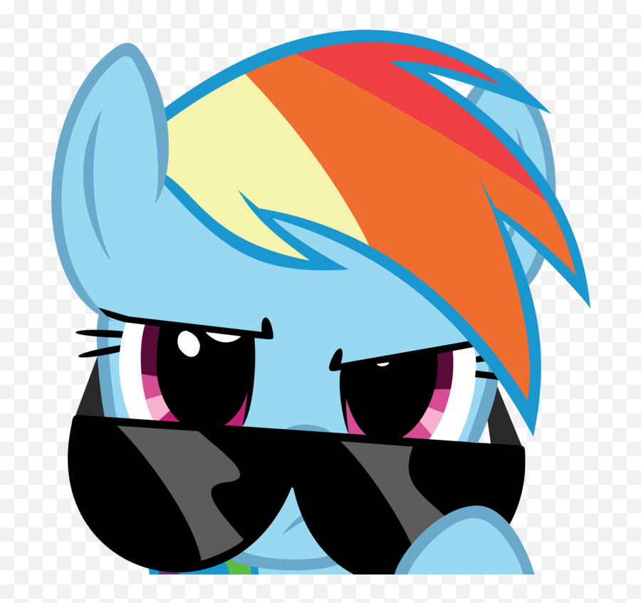 Download Dasduriel Glasses Looking At You Pegasus Pony - Mlp Rainbow Dash In Sunglasses Emoji,Rainbow Dash Transparent