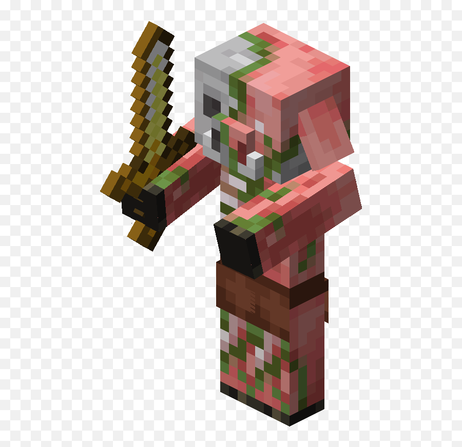 Zombified Piglin Be6 - Minecraft Zombie Piglin Emoji,Jenga Png
