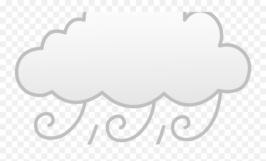 Clipart Clouds Windy Emoji,Wind Clipart Black And White