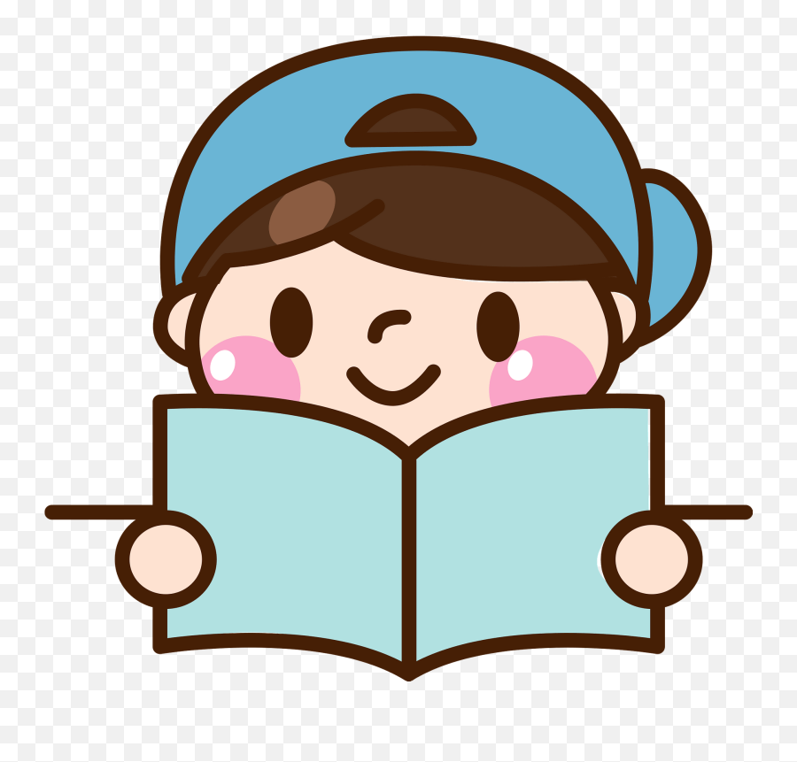Elliot Boy Is Reading A Book Clipart Free Download Emoji,Kid Reading Clipart