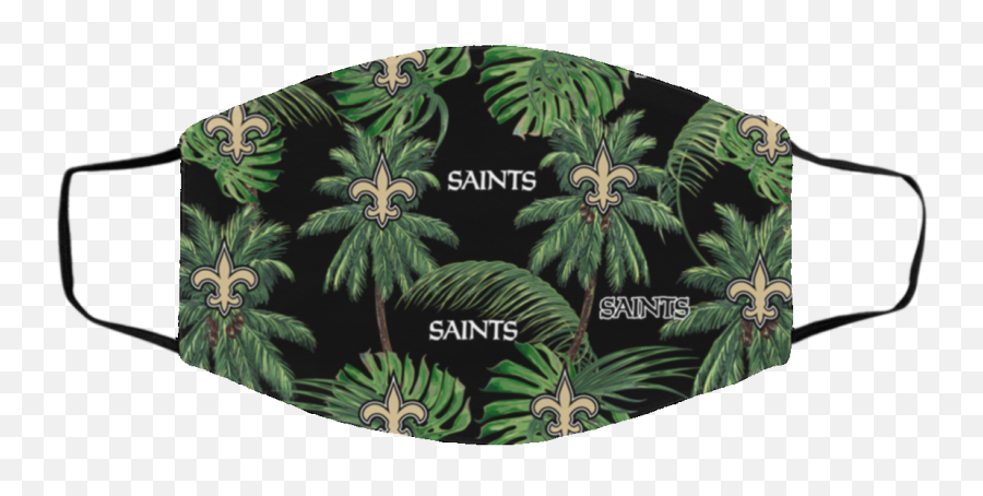 New Orleans Saints Tropical Palm Tree Hawaii Face Mask Emoji,Face Palm Png