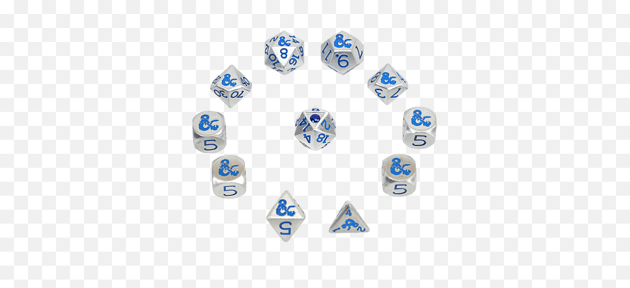 Du0026d Sapphire Anniversary Dice Kit Goes On Sale Today Emoji,Dnd Dice Png