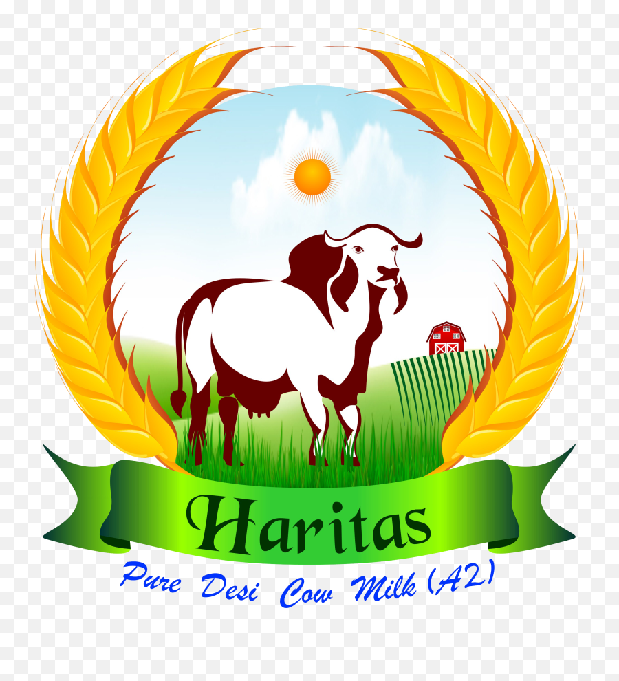 Bull Clipart Gir Cow - Gir Cow Logo Design Emoji,Milk Png