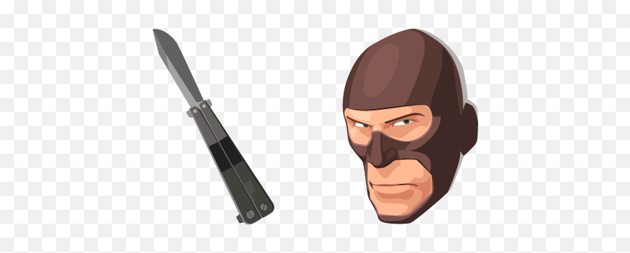 Team Fortress 2 Spy And Knife Cursor - Spy Team Fortress 2 Knife Emoji,Team Fortress 2 Logo