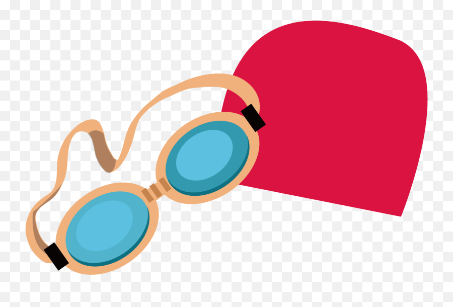 Download Swim And Cap Goggles Glasses - Swimming Cap And Goggles Cartoon Emoji,Swimming Clipart
