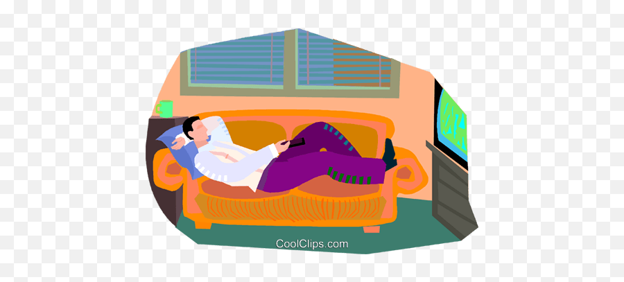 Couch Potato Watching Tv - Couch Potato Vector Emoji,Watching Tv Clipart