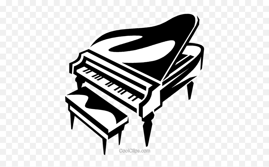 Download Grand Piano Royalty Free Vector Clip Art - Piano De Cauda Vetor Emoji,Piano Clipart