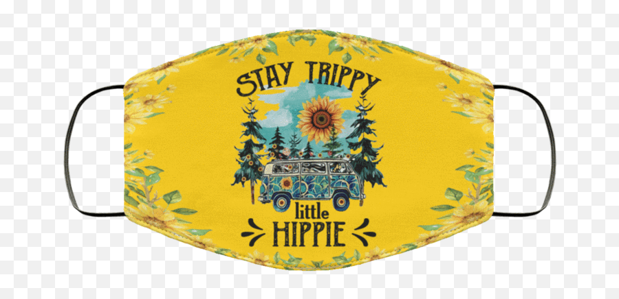 Stay Trippy Little Hippie Face Mask - Emblem Emoji,Trippy Png