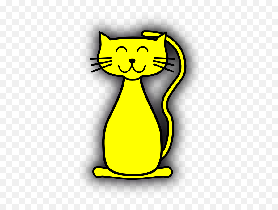 Download Hd Yellow Cat Clip Art - Yellow Cat Clipart Yellow Cat Clipart Emoji,Clipart - Cat