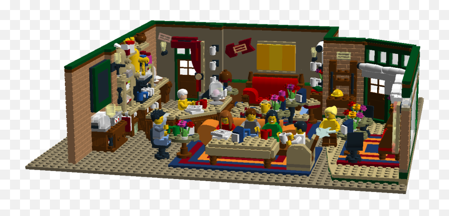 Lego Steamboat Willie And Central Perk - Lego De Friends Serie Emoji,Central Perk Logo