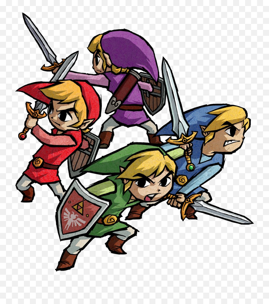 The Legend Of Zelda Four Swords Coming For Free In - Four Swords Link Emoji,Zelda Png