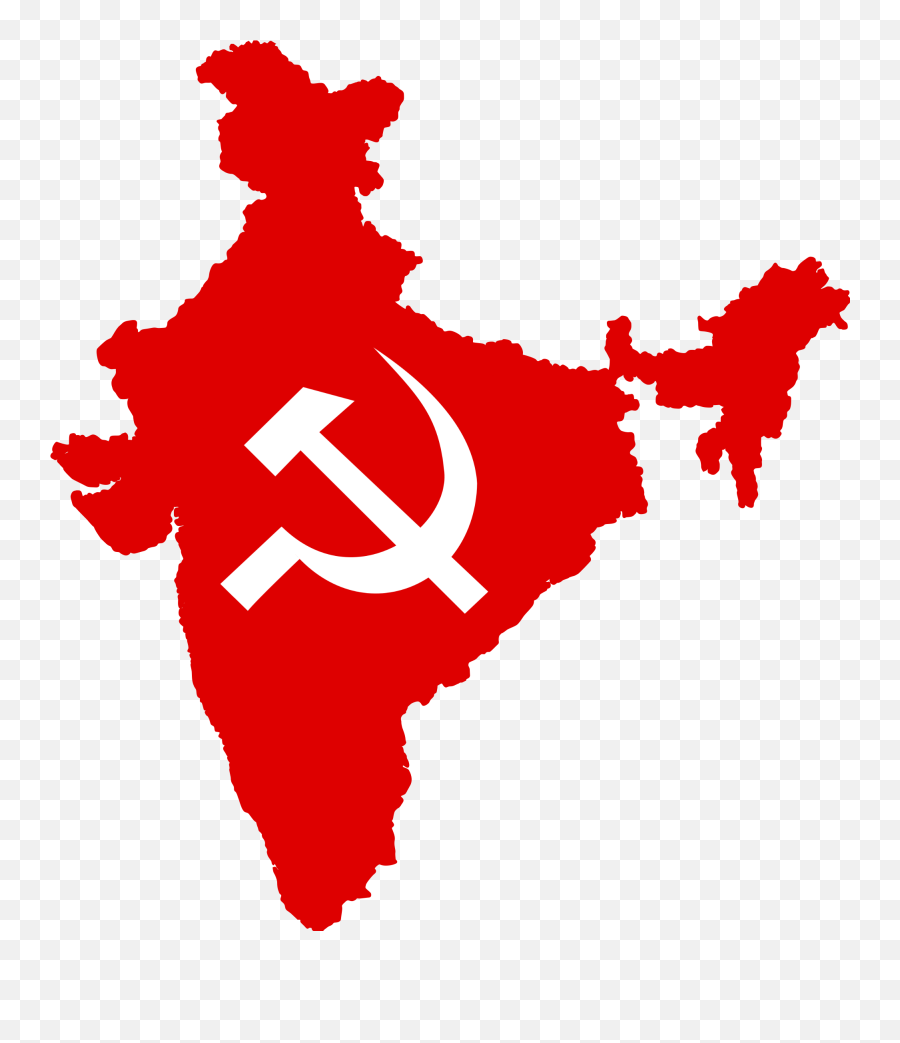 Communist Party Of India Png Free - India Map Png Emoji,Communist Symbol Png