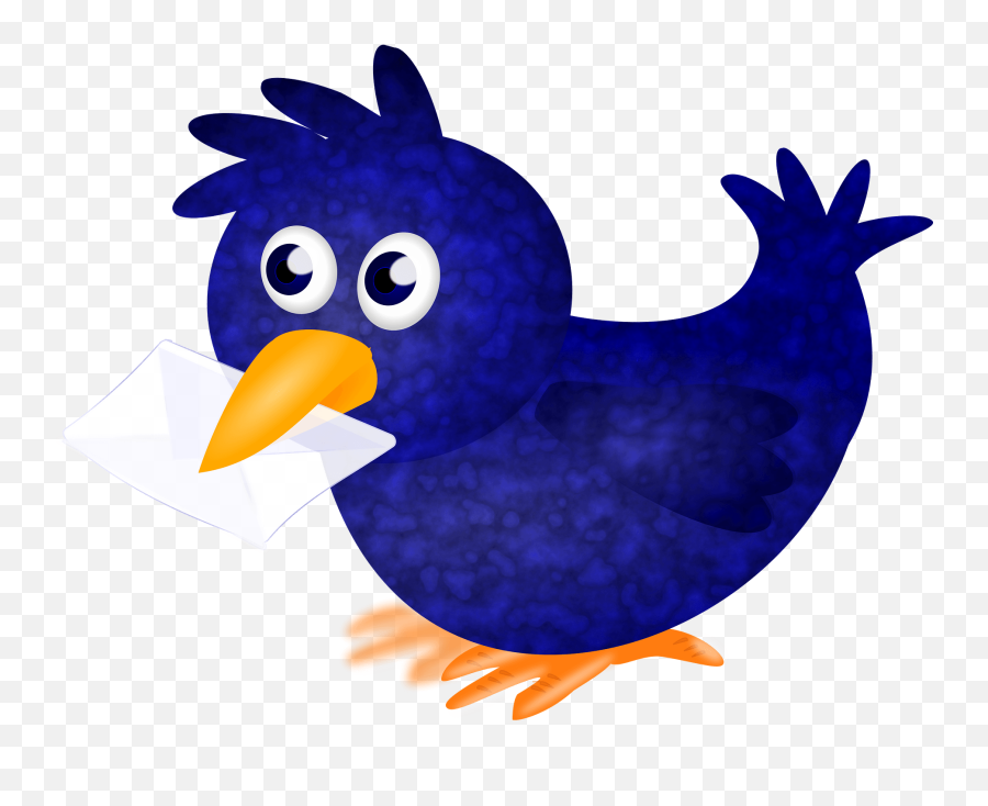A Blue Twitterbird Clipart - Homing Pigeon Emoji,Twitter Bird Png