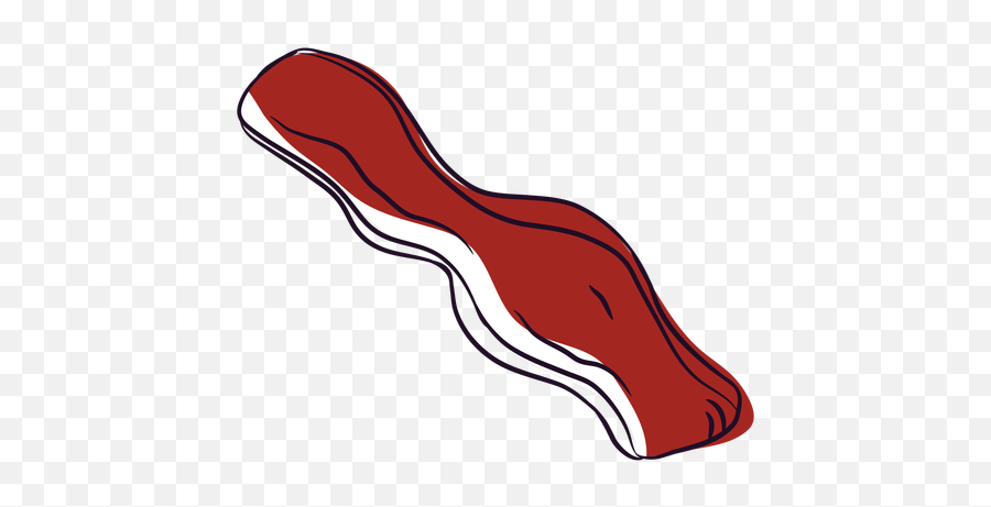 Red Bacon Icon Hand Drawn Flat - Transparent Png U0026 Svg Horizontal Emoji,Bacon Transparent Background