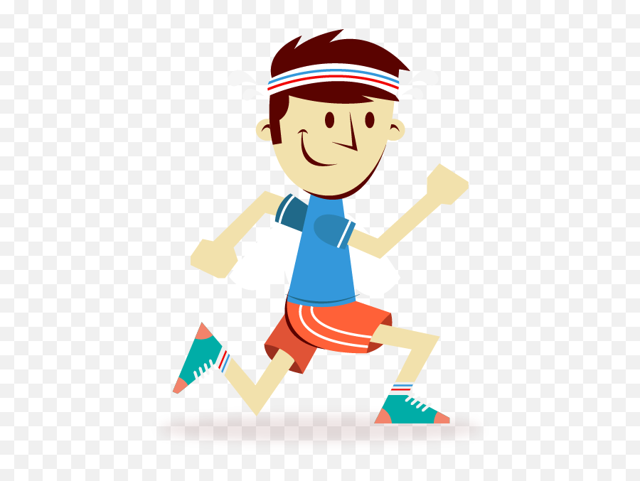 Marathon Training Running Cartoon Sport - Vector Cartoon Man Emoji,Marathon Clipart
